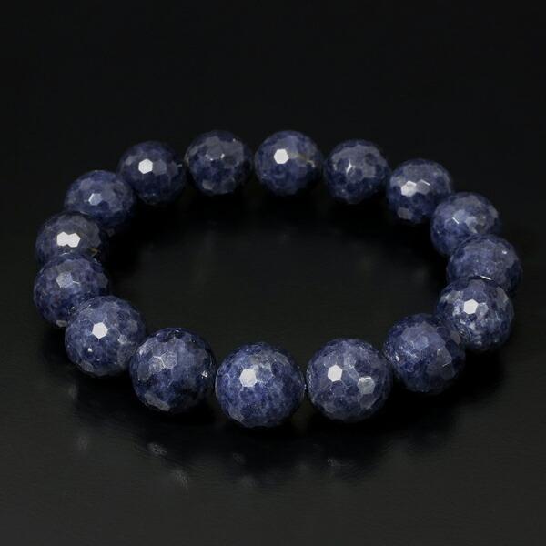 サファイア ブレスレット 12.5mm 18cm〜19cm カットサファイア M〜LL