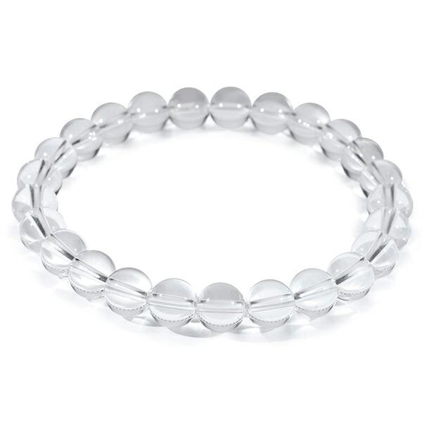 高品質 水晶 ブレスレット 8mm 19〜20.5cm メンズ L〜LL サイズ 天然