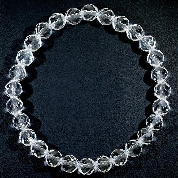 大人気!! ４℃ K18 シルバー Buff-top cut クォーツブレスレット ミックスルチルクォーツ ブレスレット 11mm 18cm メンズM
