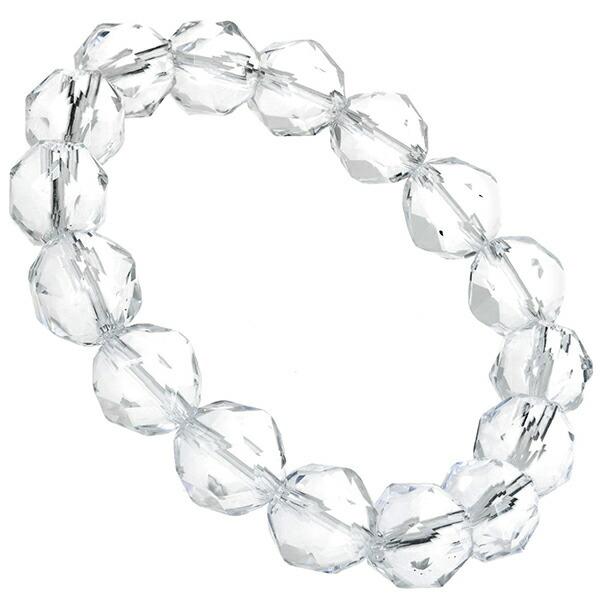 水晶 ブレスレット スターカット 12mm 16.5〜18.5cm S〜LL サイズ 天然