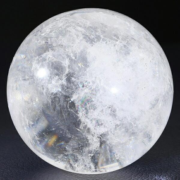 天然 虹入り水晶 丸玉 約51mm 穴なし 天然石 パワーストーン 置き玉 水晶玉 レインボークォーツ 虹入り レインボー水晶 アイリス プレゼント 爆買の画像