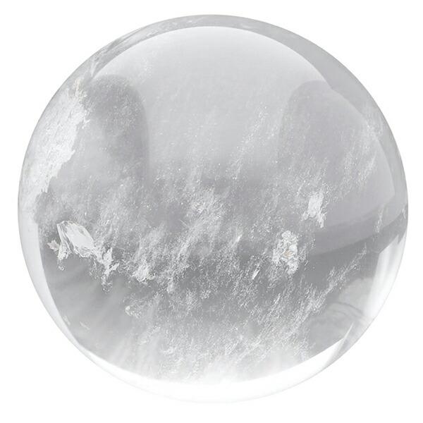 水晶玉　約80mm　約950g 訳あり/褐色＆傷有のため特別価格]ブラジル産天然無垢本水晶玉