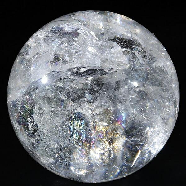 ★虹入り水晶 丸玉 水晶玉 レインボー スフィア 天然石 パワーストーン 最高品質]虹入り天然水晶丸玉/スフィア（貫入） - 埼玉県吉川市の