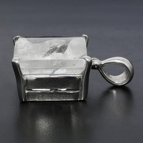 貫入水晶 ペンダントトップ シルバー カット 誕生石 4月 天然石 パワーストーン ペンダント クォーツインクォーツ 貫入 水晶 プレゼント 爆買_2
