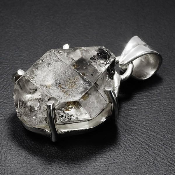 ハーキマーダイヤモンド 天然水晶 シルバー ペンダントトップ 大粒