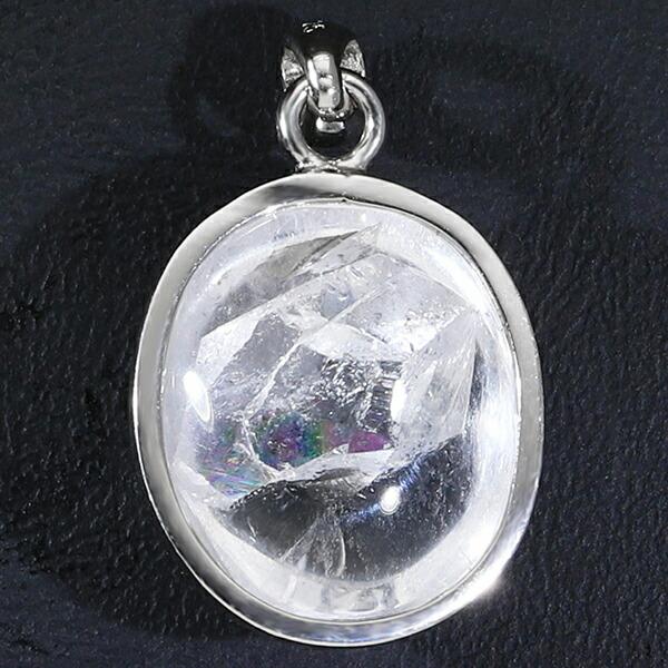 クウォーツinクウォーツリング虹入り貫入水晶