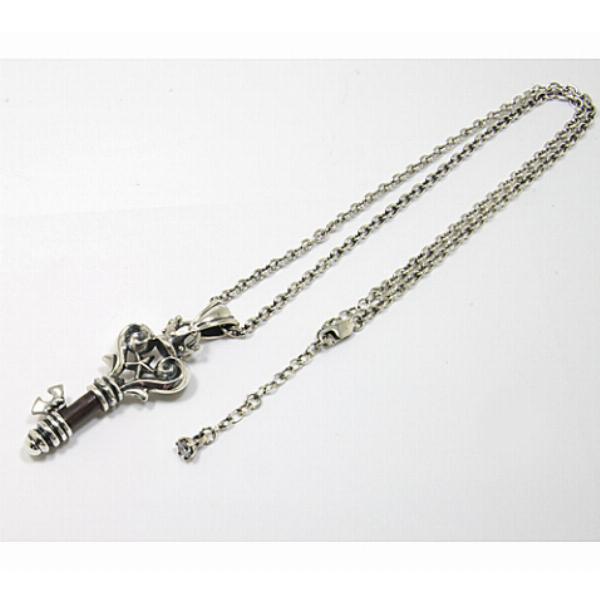 SAINTS（セインツ） ネックレス ウッドクラウンキー ペンダント
