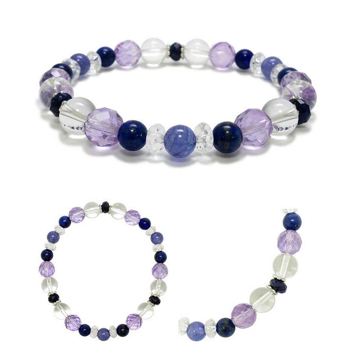 12月 誕生石 ブレスレット ラピスラズリ タンザナイト ギフトBOX付