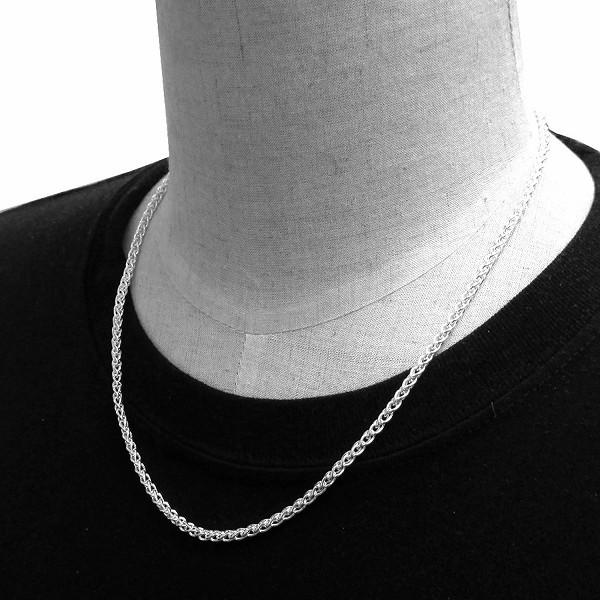 シルバーチェーン 925 ネックレスチェーンのみ スピガチェーン 60cm 幅