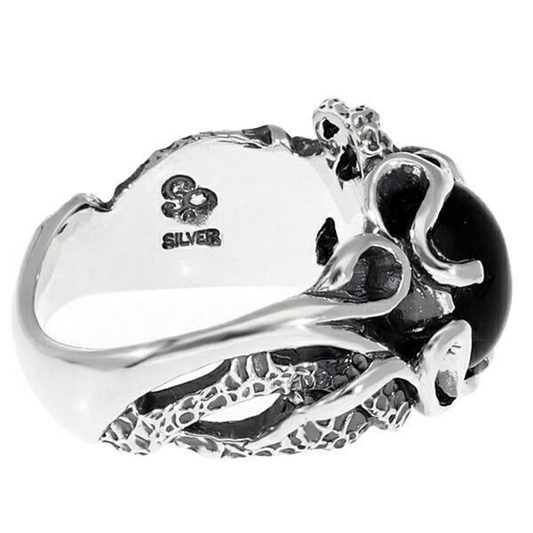 クロスリング　オニキス　メンズ　シルバー925 シルバーリング クロス 十字架 指輪 オニキス メンズ シルバー