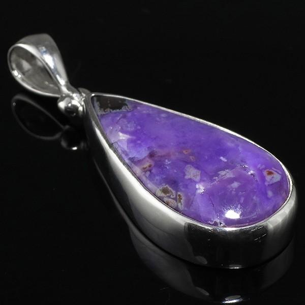 スギライト ペンダントトップ シルバー 雫型 天然石