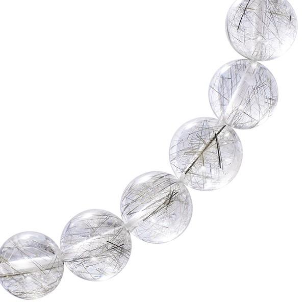シルバールチルクォーツ ブレスレット 11.5mm 18.5cm 天然石