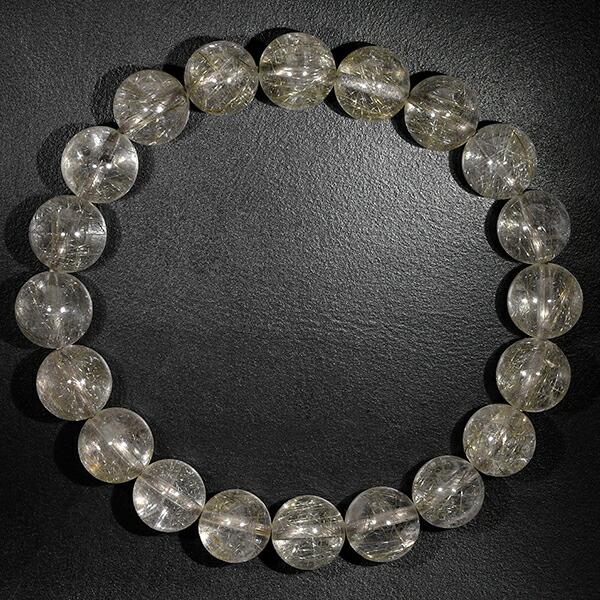 シルバールチルクォーツ ブレスレット 9.5mm 17.5cm メンズM