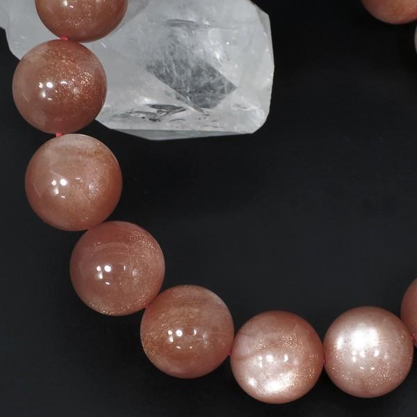 サンストーン ブレスレット 高品質 12.7mm 19cm メンズL レディースLL