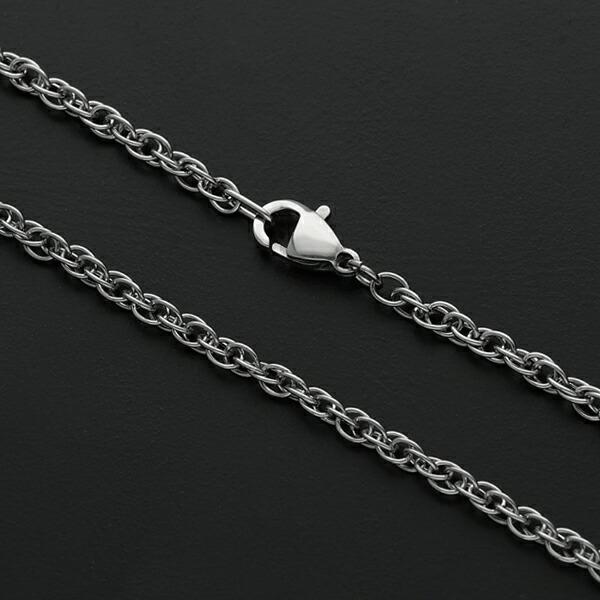 ダブルあずき サージカルステンレスチェーン ネックレス 幅約2.6mm