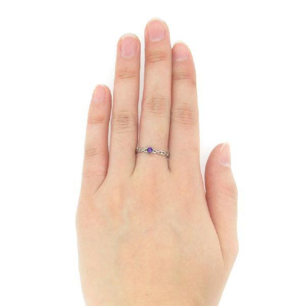 アメジスト リング レディース シルバー プラチナコート 7-15号 指輪