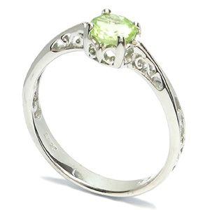 ペリドット リング レディース シルバー プラチナコート 10〜14号 指輪 誕生石 8月 天然石 パワーストーン プレゼント | ブランド登録なし