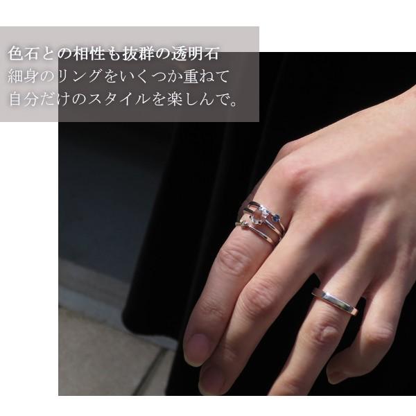 ハーキマーダイヤモンド リング 原石 1.0ct 指輪 レディース シルバー 