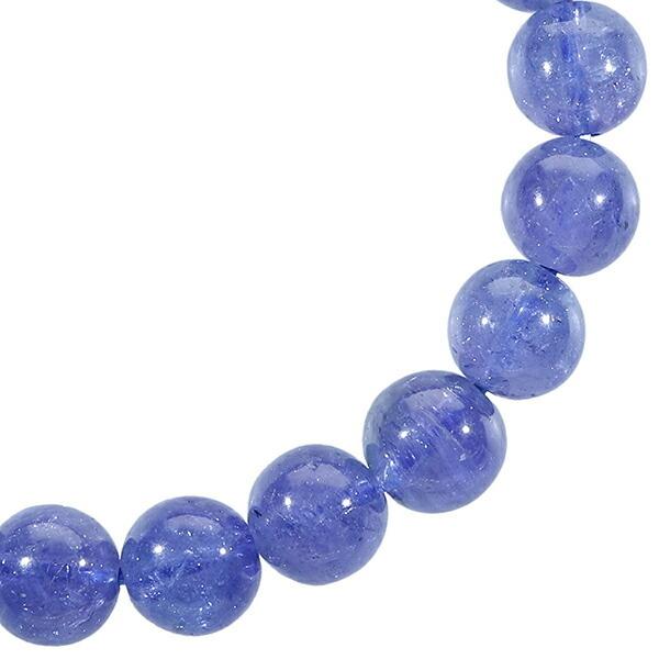 最高品質 タンザナイト ブレスレット 8.8mm 19cm メンズL レディースLL