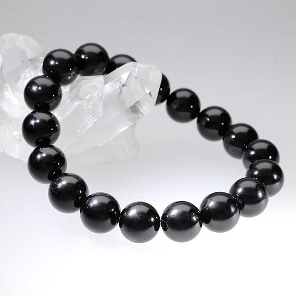 ブラックトルマリン ブレスレット 12mm 17.5〜19.5cm M〜LL