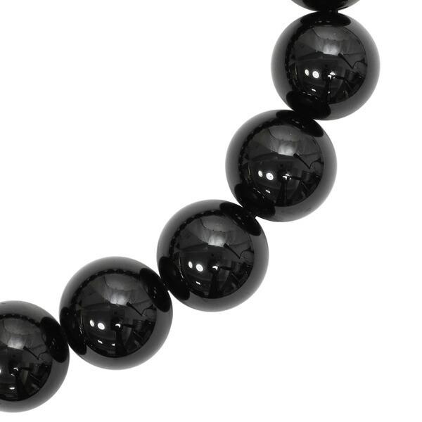 ブラックトルマリン ブレスレット 12mm 17.5〜19.5cm M〜LL