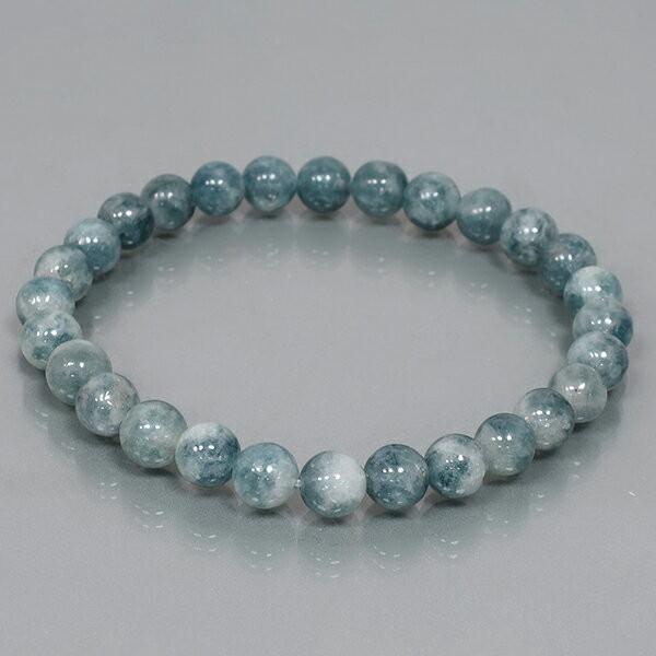ブルートルマリン ブレスレット ブラジル産 6.8mm 18cm メンズM