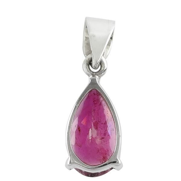ピンクトルマリン ペンダントトップ シルバー ブラジル産 雫型カット