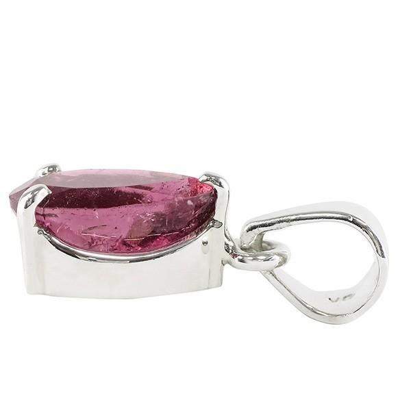 ピンクトルマリン ペンダントトップ シルバー ブラジル産 雫型カット