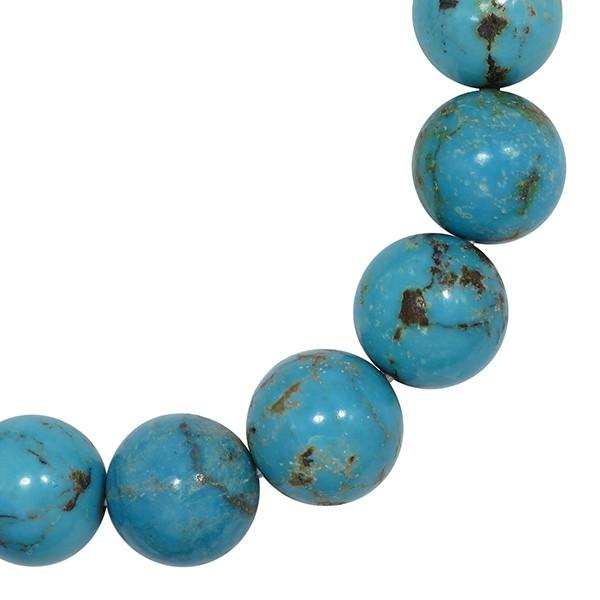 ターコイズ ブレスレット 天然 トルコ石 12mm 17.5cm 天然石