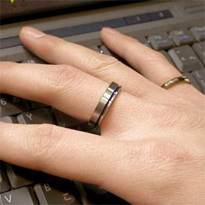 チタンリング メンズ レディース 平打ち ブルーライン 細身 7 21号 ブランド 純チタンリング 指輪 Tr 021b 新宿銀の蔵 年中無休 一部即日発送 通販 Yahoo ショッピング