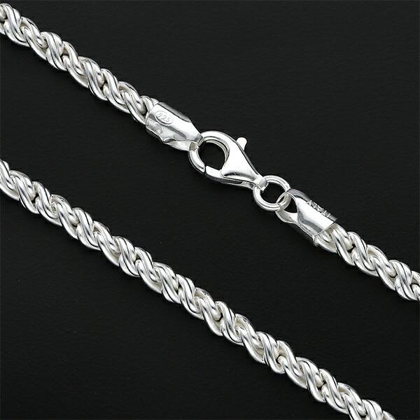 45cm★シルバーチェーン★シルバー925 シルバー925 ネックレス トーションチェーン ロープ 45cm 幅約