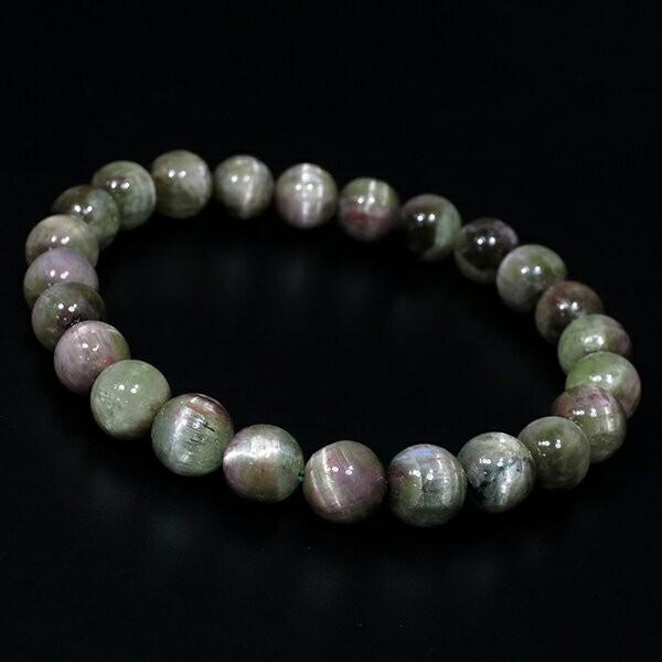 キャッツアイトルマリン ブレスレット グリーン ブラジル産 7.2mm 16.5