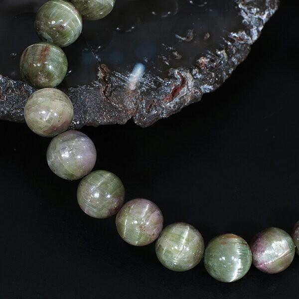 キャッツアイトルマリン ブレスレット グリーン ブラジル産 7.2mm 16.5