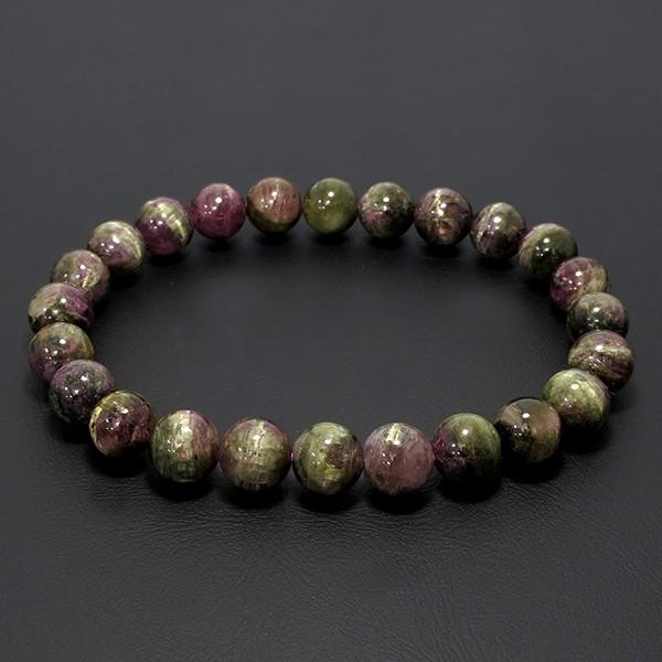 天然石ブレスレット㉒トルマリンキャッツアイ キャッツアイトルマリン バイカラー ブレスレット 7.5mm 17cm 誕生石