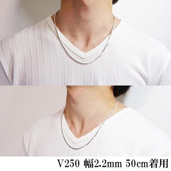 シルバー 925 ベネチアンチェーン 幅2.2mm 長さ50cm 未使用 シルバーチェーン 925 ネックレスチェーンのみ ベネチアン ボックス