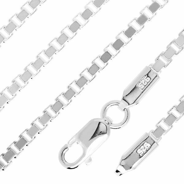 シルバーチェーン 925 ネックレスチェーンのみ ベネチアン ボックス