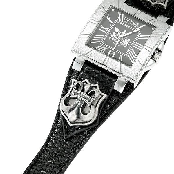 VOLTAGE ヴォルテージ BRAVE 4 ブラック 腕時計 メンズ ブランド 時計 腕 日本製 シチズン 革ベルト ベルト 革 スクエア 四角 ローマ数字｜ginnokura｜06