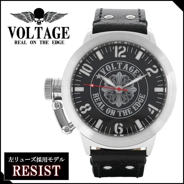 腕時計 メンズ ブランド レジスト ゴシッククロス レザーベルト VOLTAGE メンズ腕時計｜ginnokura