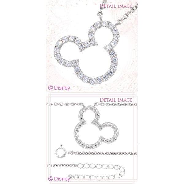 Disney ディズニー ネックレス ミッキー シルエット シルバー