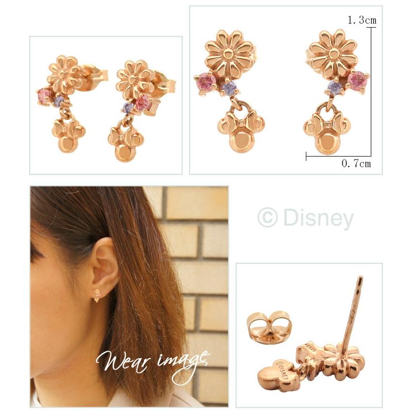 ◎Disney ミニー K18 ピアス レア希少】K18 ディズニーDisney ミッキー&ミニー18金ピアス