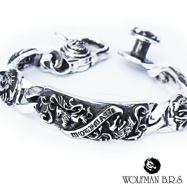 WOLFMAN B.R.S ウルフマン　ブレスレット シルバー925 WOLFMAN B.R.S（ウルフマンBRS） スリーカインズ ウルフ ID シルバー