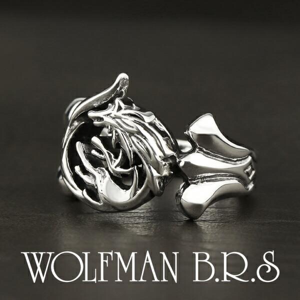 ウルフマンBRS リング 指輪 ムーン ウルフ リリー 9-15号 シルバー ブランド WOLFMAN メンズ レディース 狼 オオカミ｜ginnokura