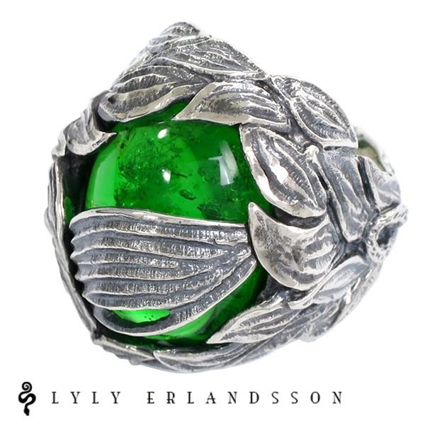 リリーエルランドソン リング メンズ レディース ブランド 指輪 シルバー the VEIL Green グリーン 7-25号 ベール シルバー925 LYLY ERLANDSSON 人気 爆買
