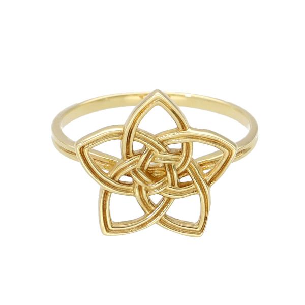 K18　 編み込みデザイン リング R603 K18イエローゴールド編み込みデザインリング | 株式会社