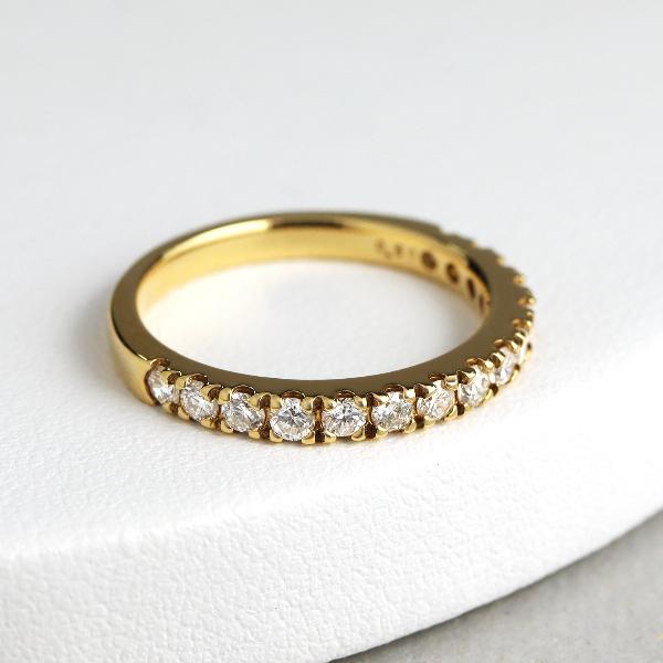 K18 0.5ct ダイヤモンド エタニティリング 指輪 エタニティ リング ゴールド 18金 18k 天然 ダイヤ 華やか 大粒 上品 レディース 爆買