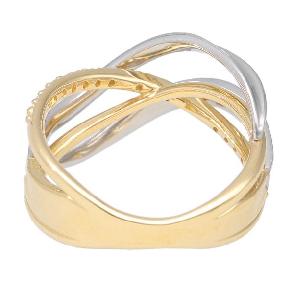 K18YG/Pt900 エレガントバイカラーリング 18号