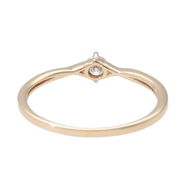 K18 PG 一粒 ダイヤモンド リング 指輪 ピンクゴールド 18金 18k ゴールドリング 天然 ダイヤ 華奢 繊細 上品 レディース 爆買の画像