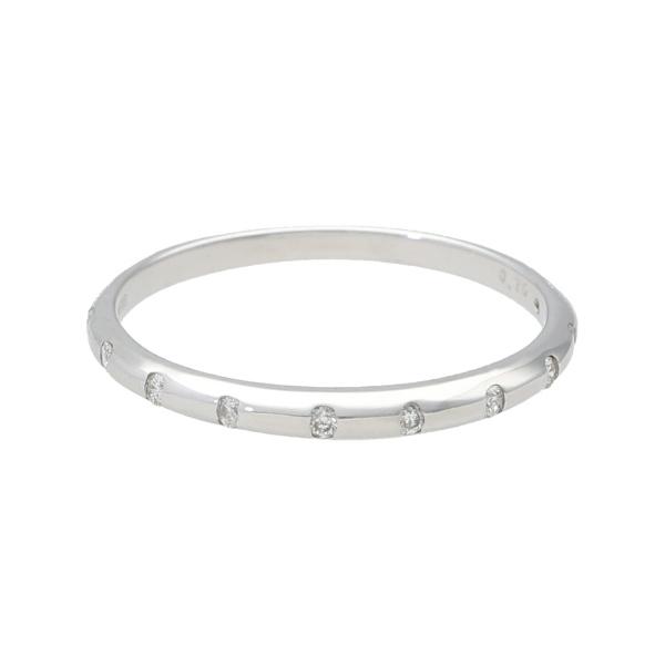 K18 ダイヤモンド エタニティ 甲丸 リング 細身 指輪 ホワイトゴールド 18金 18k ゴールド シンプル 天然 ダイヤ レディース 爆買の画像