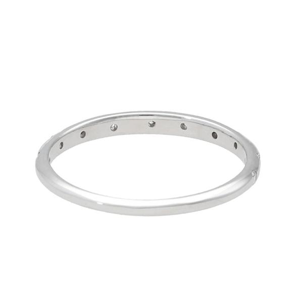 K18 ダイヤモンド エタニティ 甲丸 リング 細身 指輪 ホワイトゴールド 18金 18k ゴールド シンプル 天然 ダイヤ レディース 爆買の画像