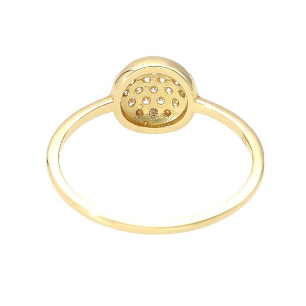 K18 ダイヤモンド パヴェ フラワー リング 18金 18k ゴールド 指輪 花